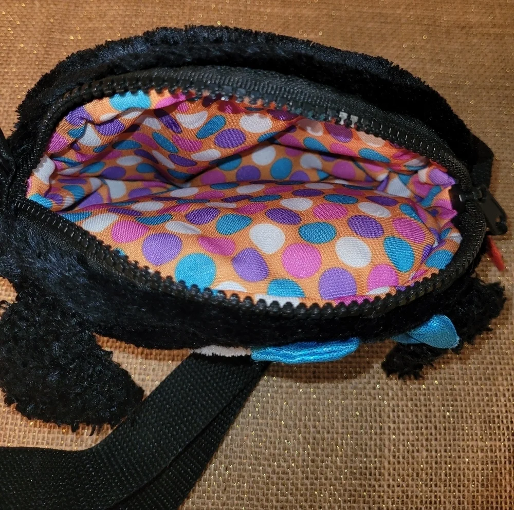Ty Gear Collection Tracey The Black Dog Shoulder Bag Purse Stuffed Plush Sparkle